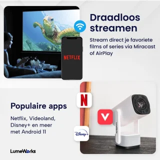 LumeWorks Nova Mini 4K Projector Wit