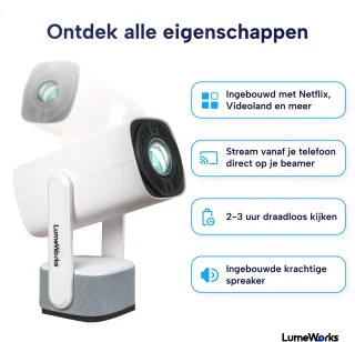 LumeWorks Nova Mini 4K Projector Wit