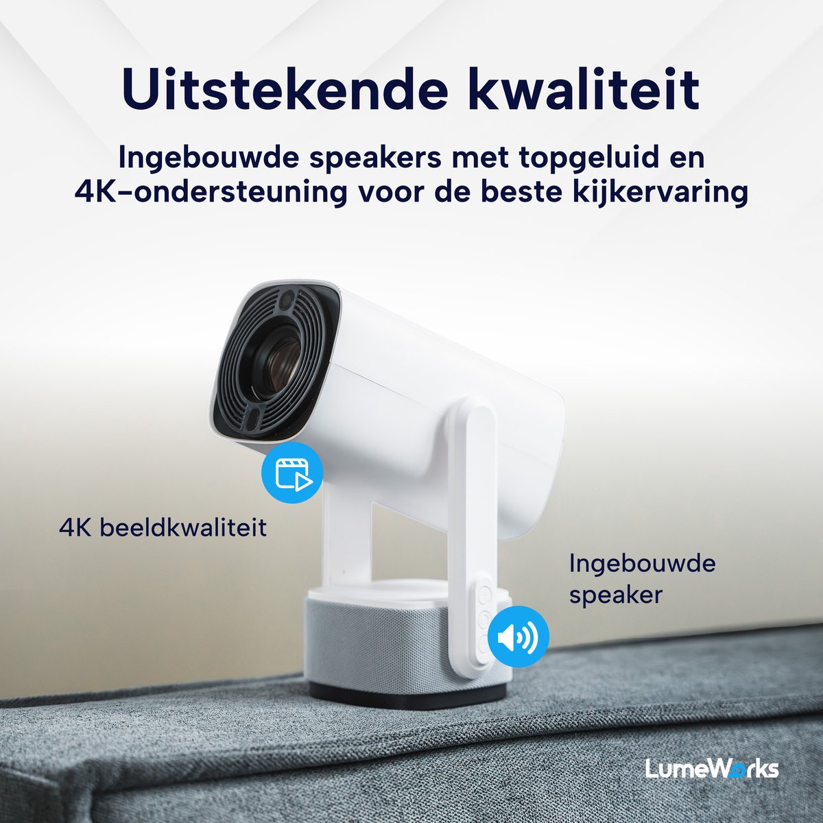 LumeWorks Nova Mini 4K Projector Wit