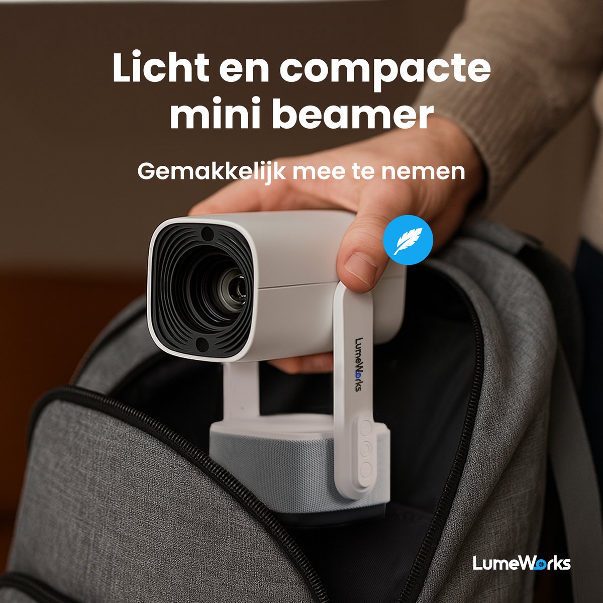 LumeWorks Nova Mini 4K Projector Wit