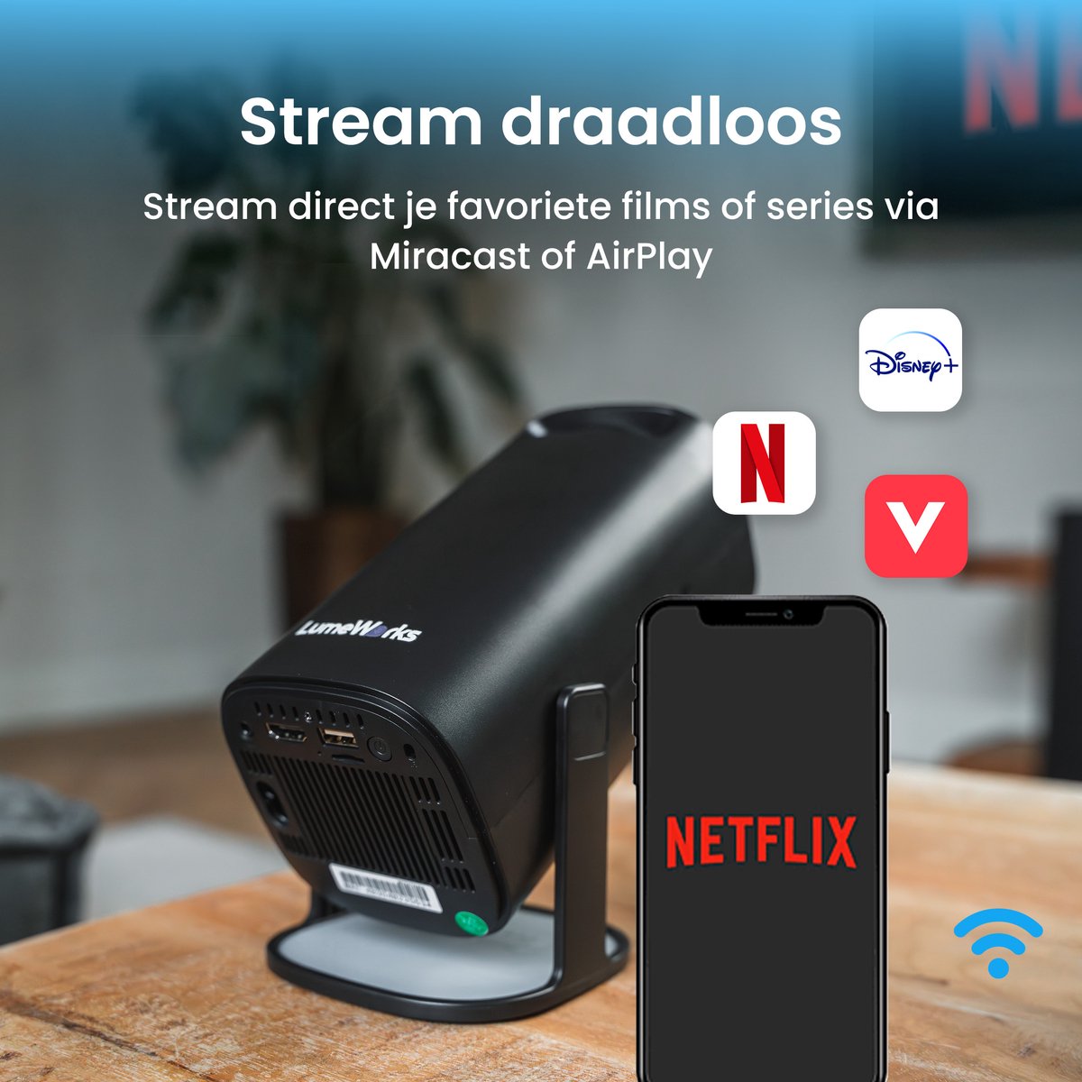 Wat vinden we goed aan de LumeWorks Orion Mini 4K Beamer Zwart