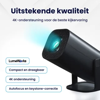 LumeWorks Orion Mini 4K Beamer Zwart