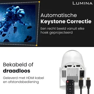 Lumina Pro Mini Beamer 2025 Smart Projector Wit