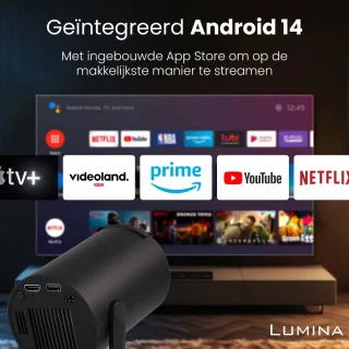 Wat vinden we goed aan de Lumina® Pro Mini Beamer 2026 – Smart Projector