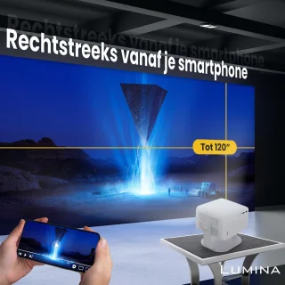 Lumina Stellar Beamer 2025 4K Ultra HD Smart TV Projector Wit