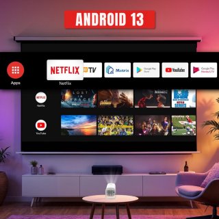 Lumistar Premium Mini Beamer 2025 - Smart TV Projector - Wit