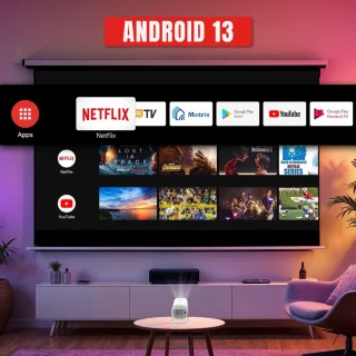 Lumistar Premium Mini Beamer 2025 - Smart TV Projector - Wit