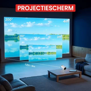 Lumistar Premium Mini Beamer 2025 - Smart TV Projector - Wit