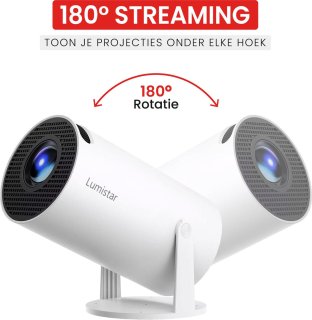 Lumistar Premium Mini Beamer 2025 - Smart TV Projector - Wit