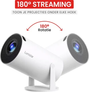 Lumistar Premium Mini Beamer 2025 - Smart TV Projector - Wit