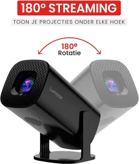 Lumistar Pro Mini Beamer 2025 - Smart TV Projector Zwart