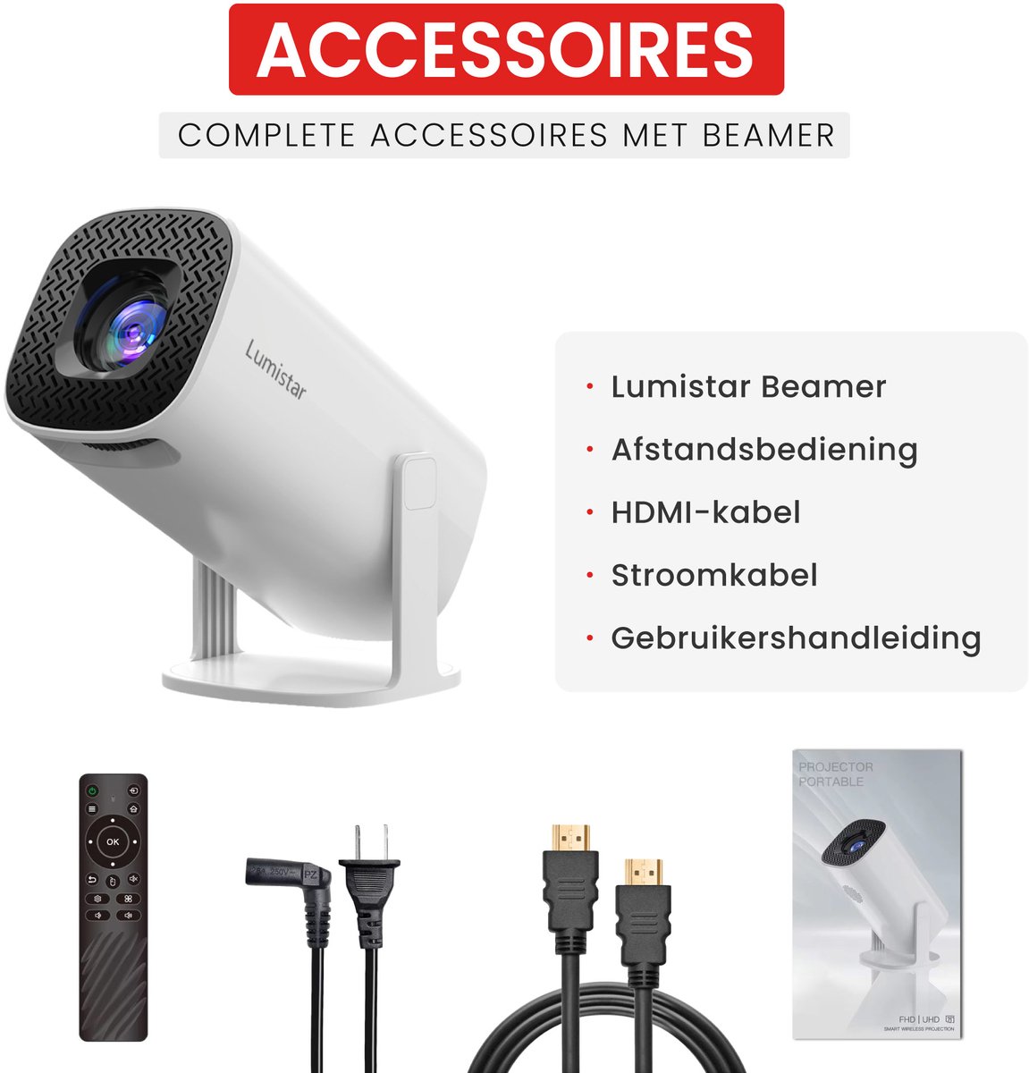 Wat vinden we goed aan de Lumistar Pro Mini Beamer 2025 Wit