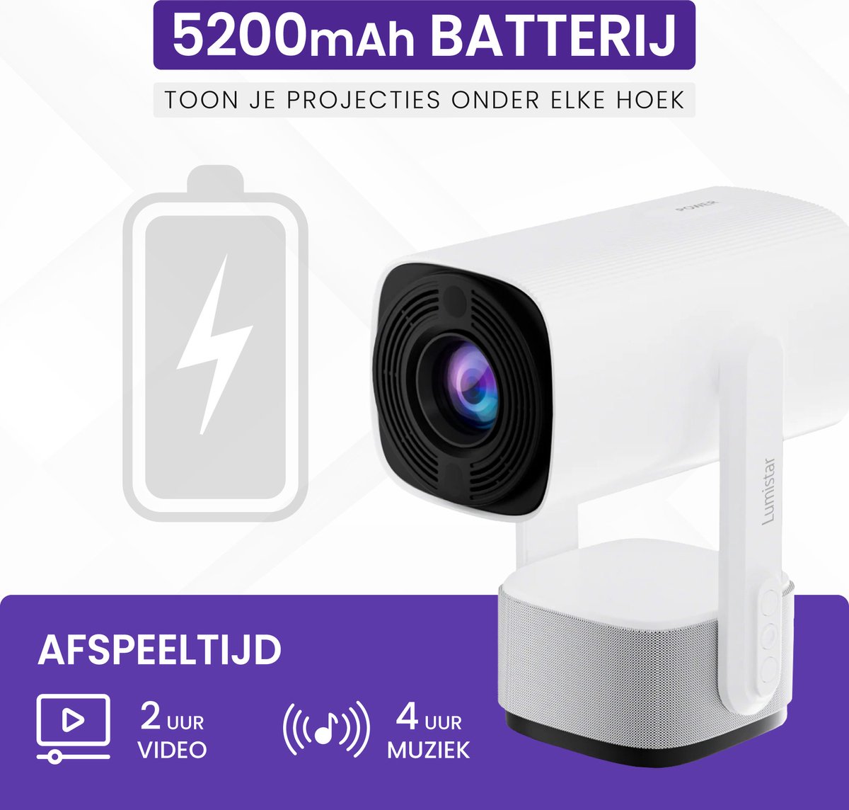 Lumistar Ultra Mini Beamer 2025 - Smart TV Projector Wit