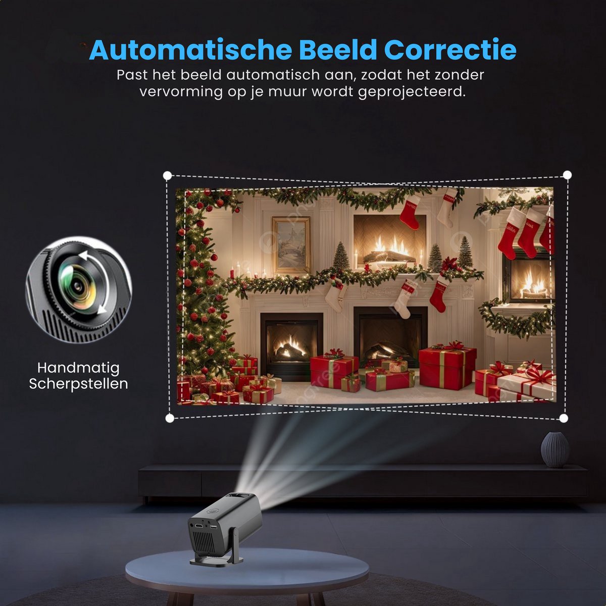 Lumora Mini Beamer 2025 Smart TV Projector 4K Ultra HD