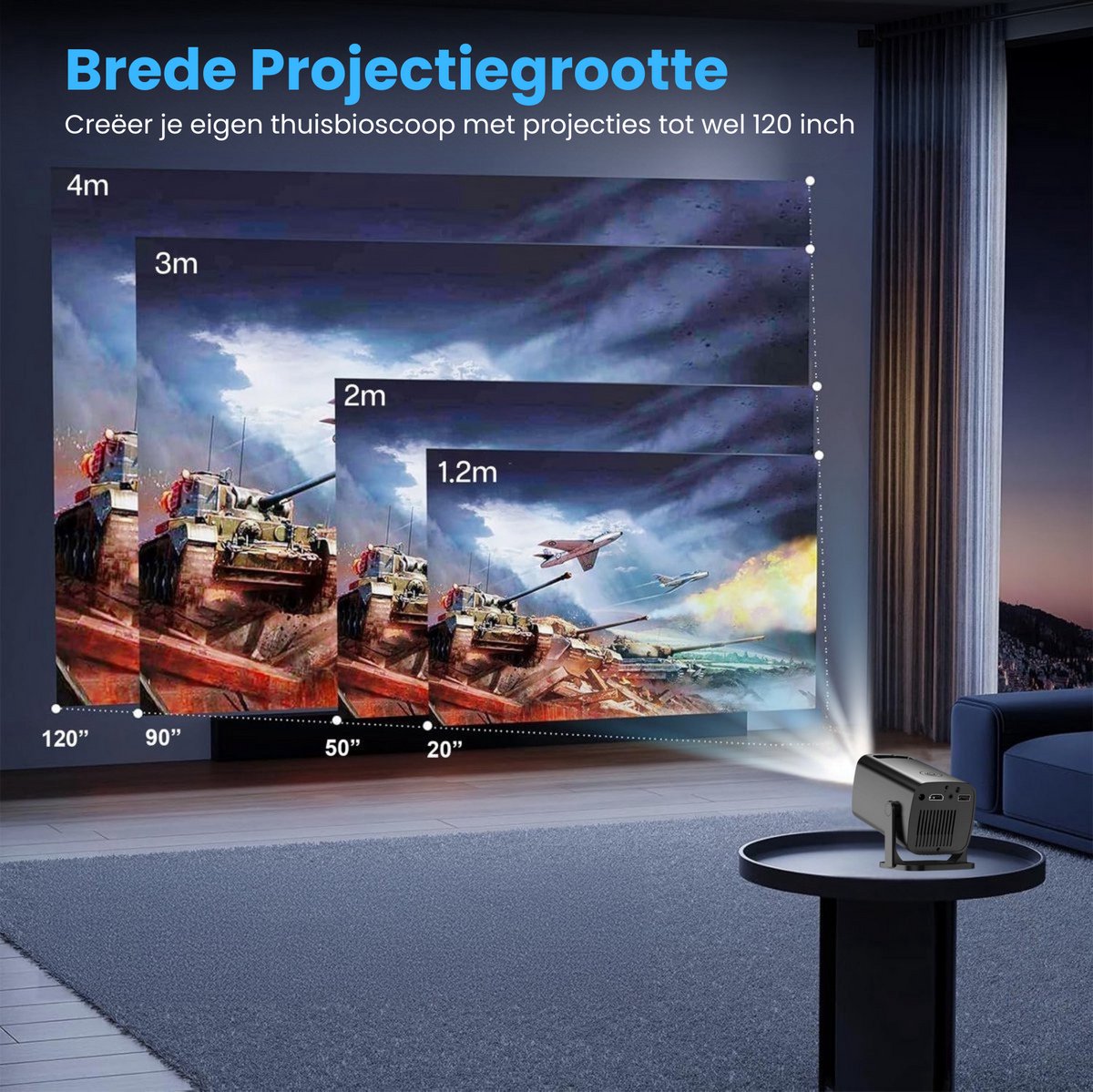 Lumora Mini Beamer 2025 Smart TV Projector 4K Ultra HD