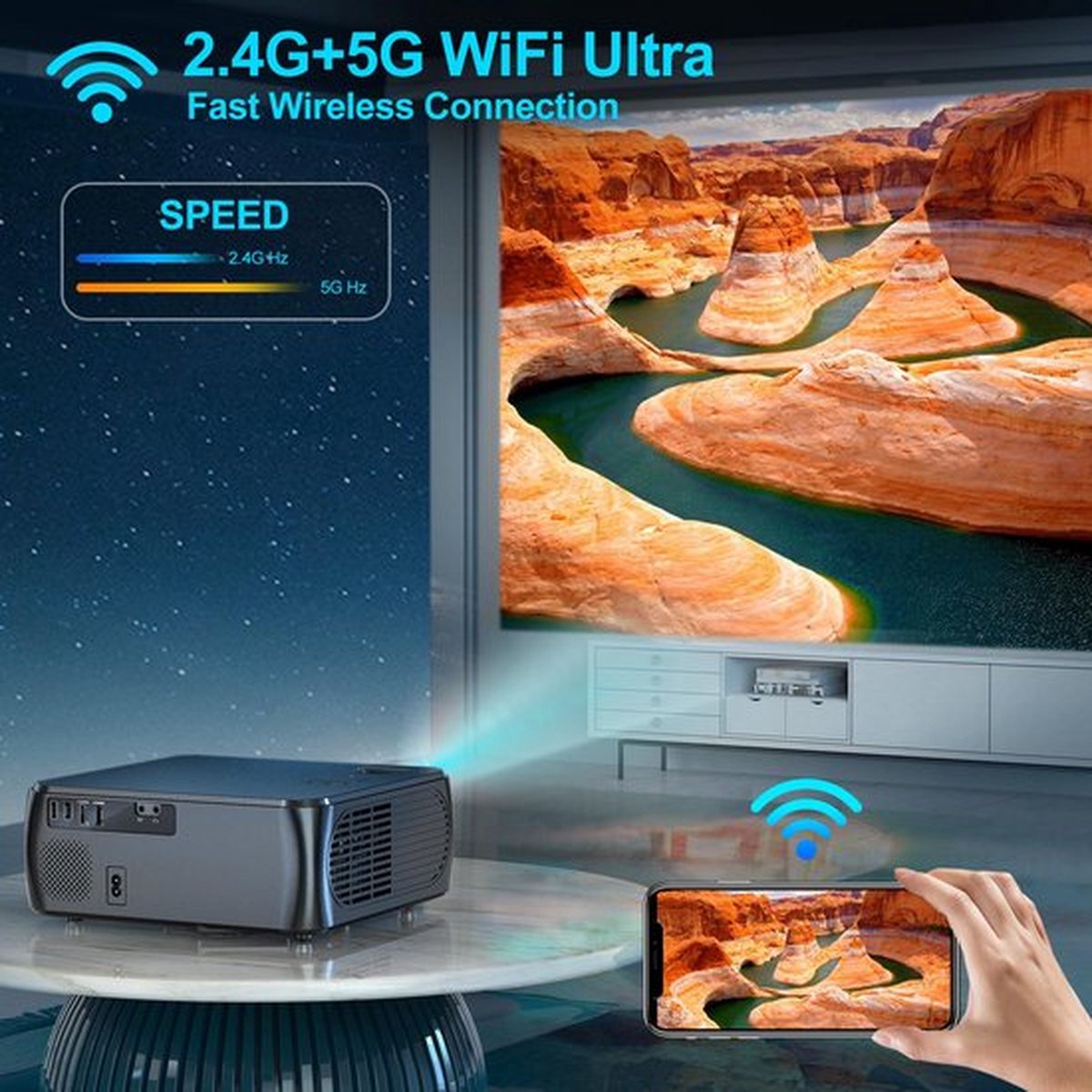 Luxe 4K Full HD Mini Beamer