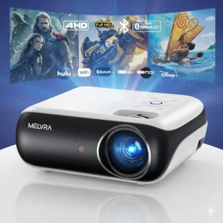 De MELVRA 4K Mini Beamer Projector - Wit in één oogopslag