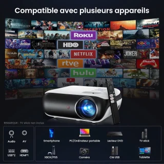 MELVRA Beamer Projector