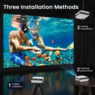MELVRA Mini 4K Draagbare Projector