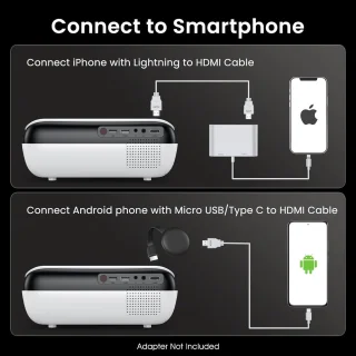MELVRA Mini 4K Draagbare Projector