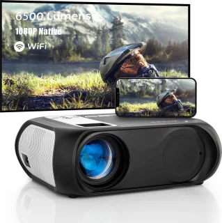 Merkloos 1080P LED WiFi Home Theater Projector