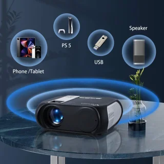 Merkloos 1080P LED WiFi Home Theater Projector