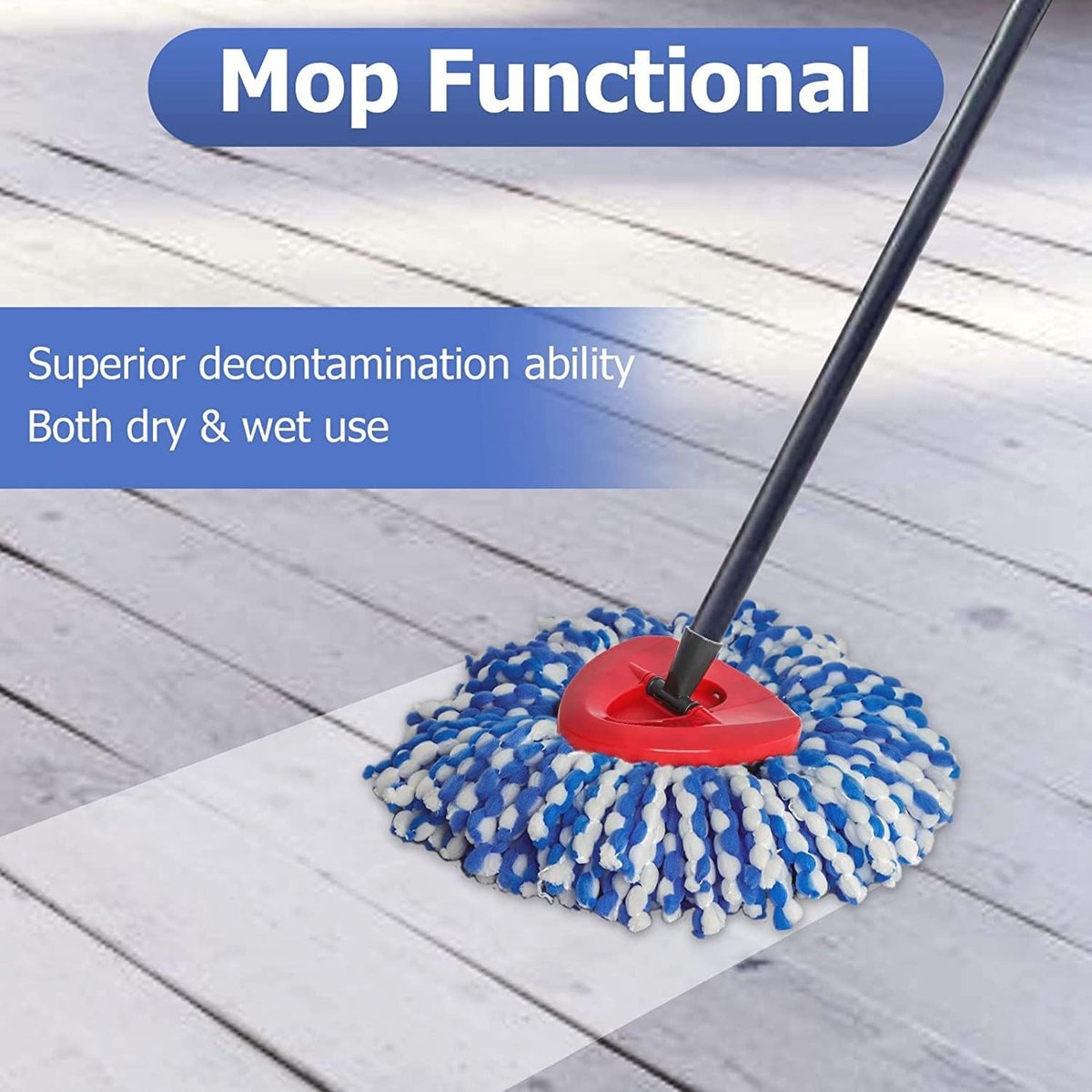 Microfiber Spin Mop Vervangende Hoofden 6-Pack