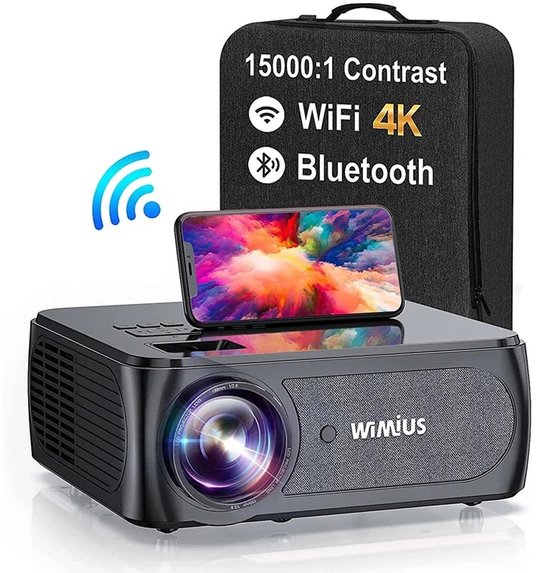 Mila Shop Wifi Bluetooth Mini Full HD Projector 1080P Zwart