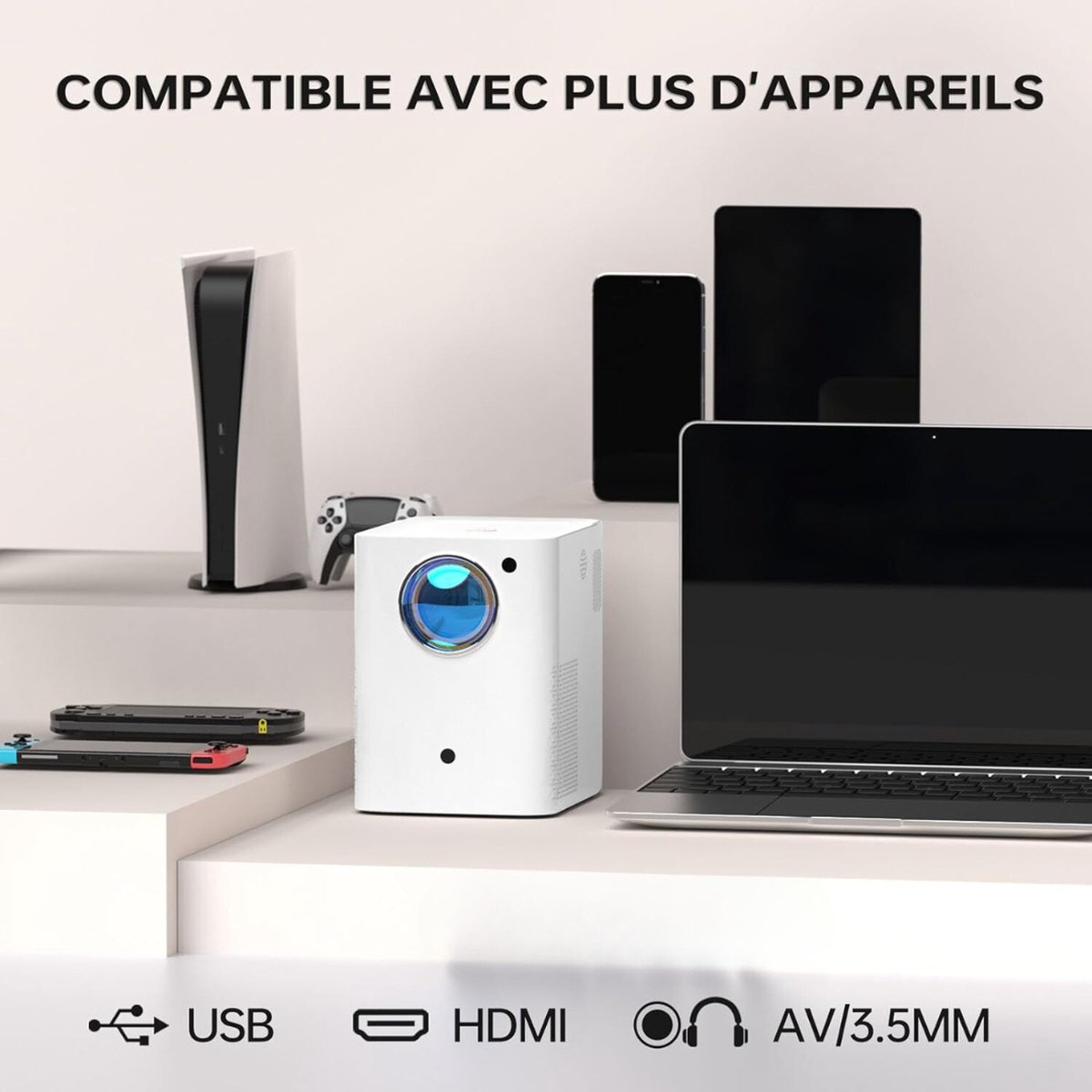 Mini 1080P Bluetooth Draagbare Projector Beamer