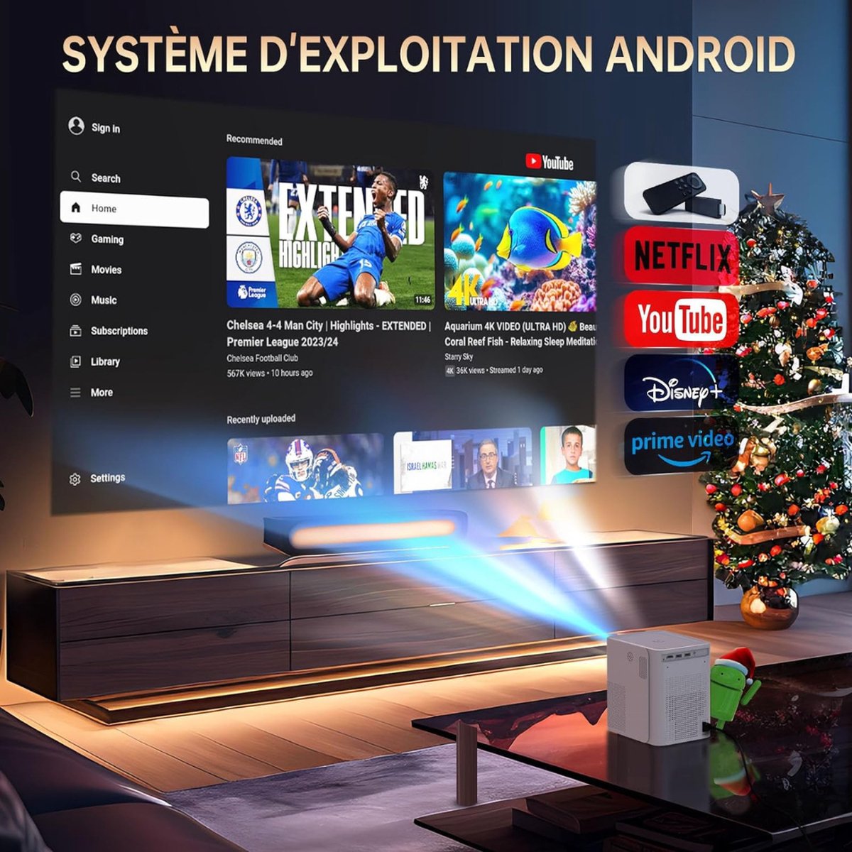Mini 1080P Bluetooth Draagbare Projector Beamer