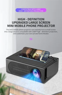 Mini 1080P-projector - Zwart