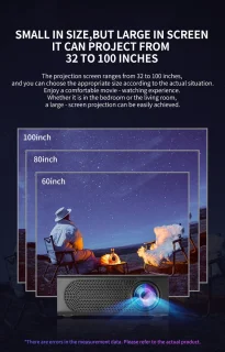 Mini 1080P-projector - Zwart