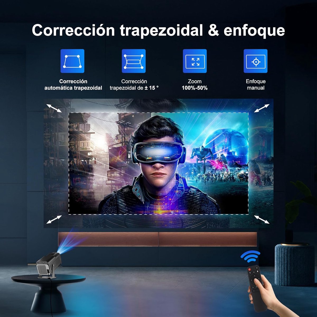 Mini 4K Thuisbioscoop Projector Android 11.0