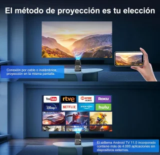 Mini 4K Thuisbioscoop Projector Android 11.0