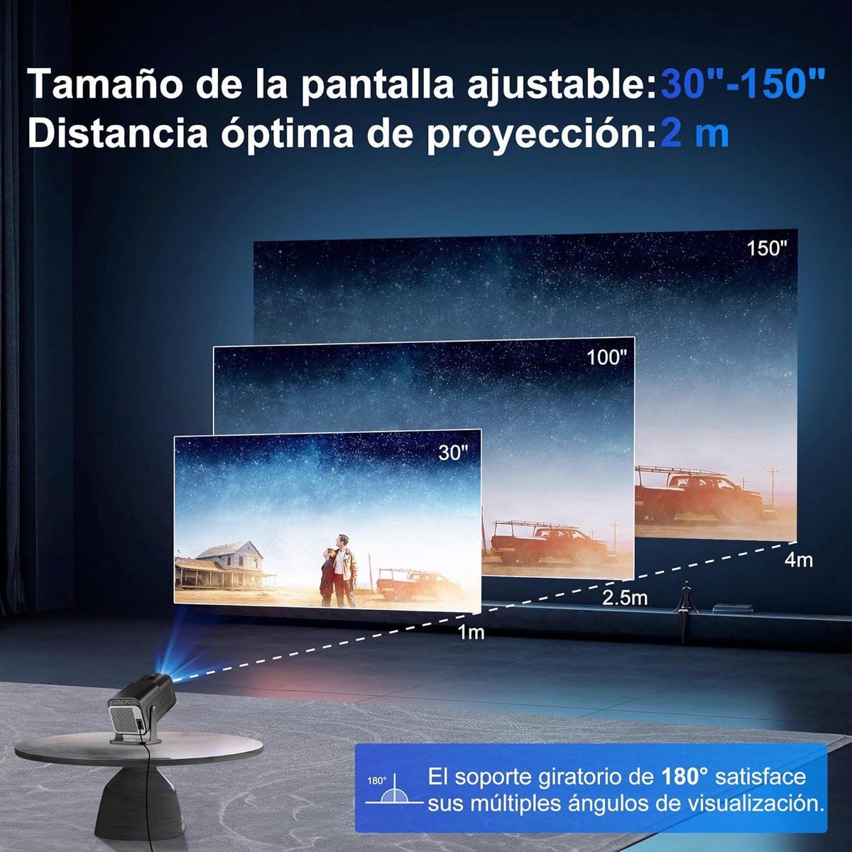 Mini 4K Thuisbioscoop Projector Android 11.0
