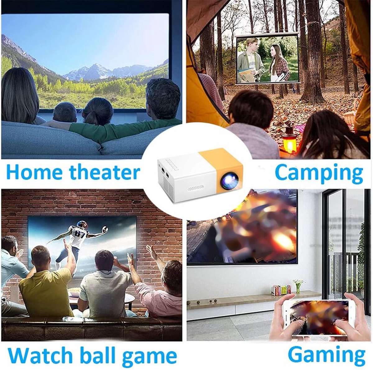 Mini Beamer 1080P Full HD Wifi Projector EU