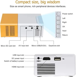 Mini Beamer 1080P Full HD Wifi Projector EU