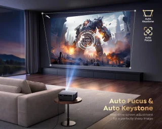 Mini Beamer 1080P LED Draagbare Projector Zwart