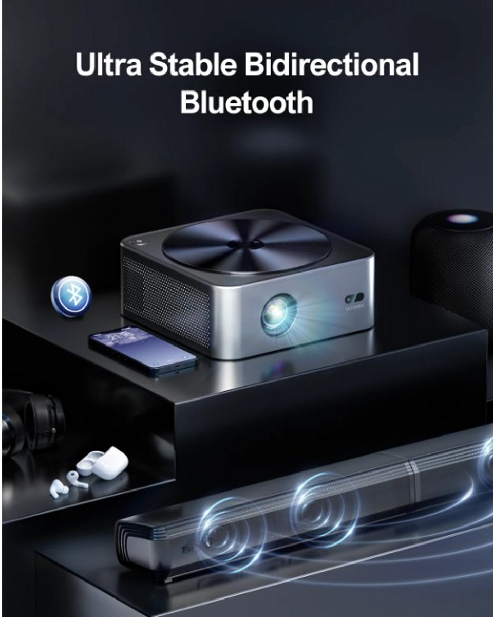 Mini Beamer 1080P Zwart - Draagbare Digitale Projector