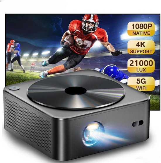 Mini Beamer 1080P Zwart - Draagbare Digitale Projector