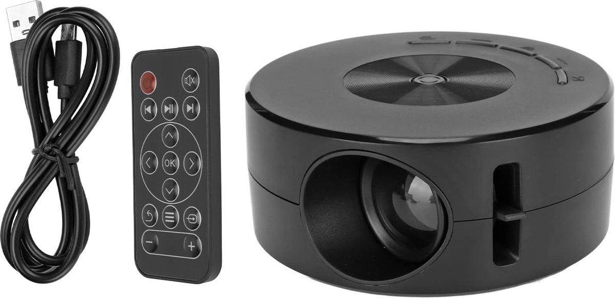 Mini Beamer 1920x1080 HDMI USB Zwart Draagbaar