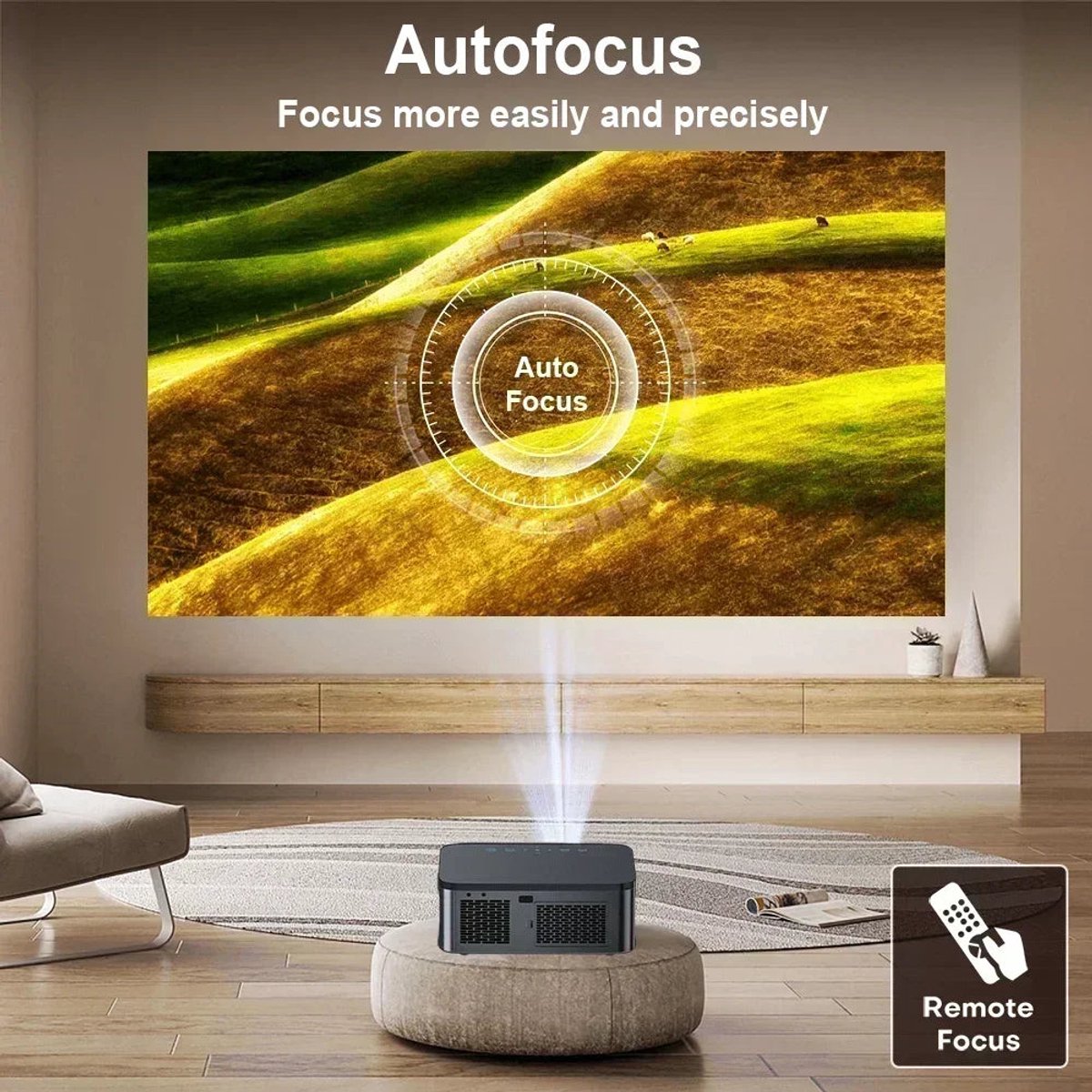 Mini Beamer 1920x1080 LED Projector Zwart/Grijs