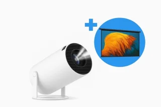 Mini Beamer 2025 Pro Draagbare Projector + 100'' Projectiescherm