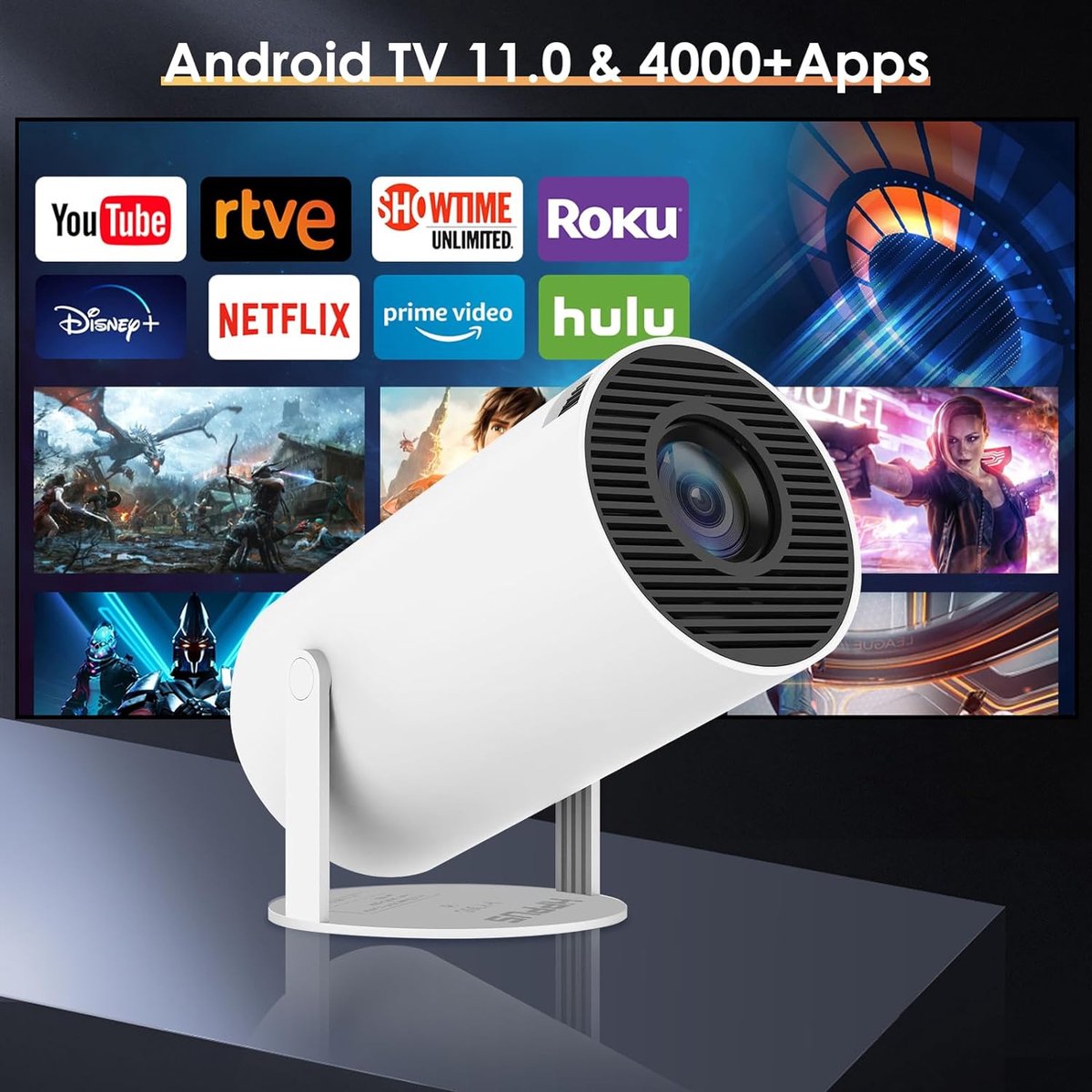 Mini Beamer 4K Android Smart TV Projector