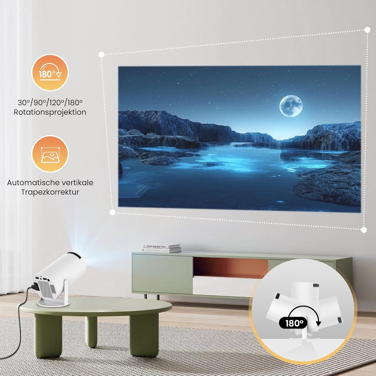 Mini Beamer 4K Android Smart TV Projector