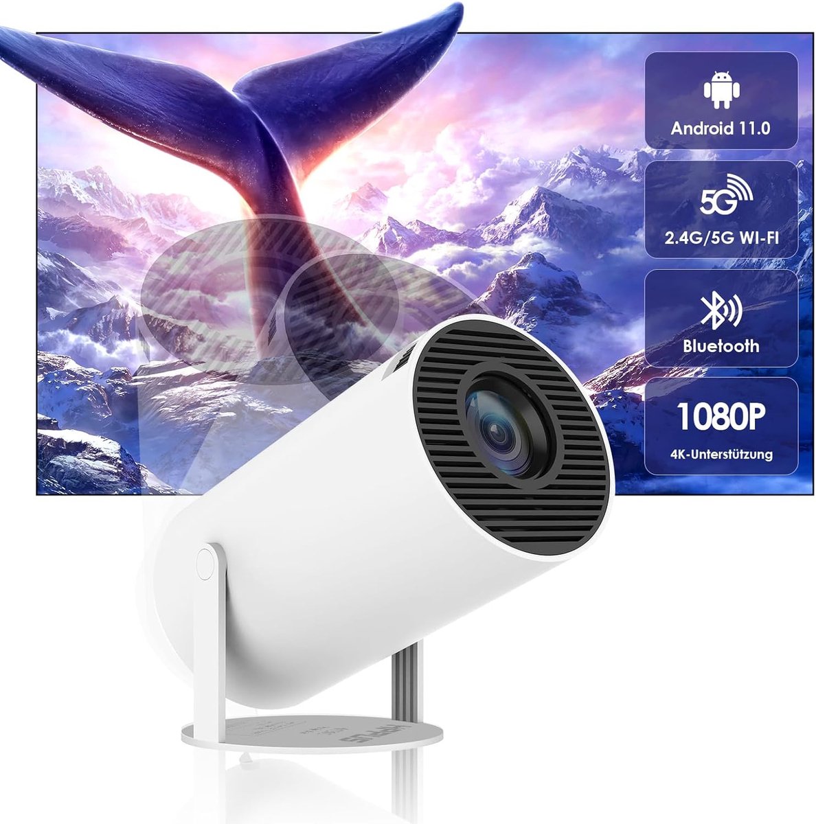Mini Beamer 4K Android Smart TV Projector