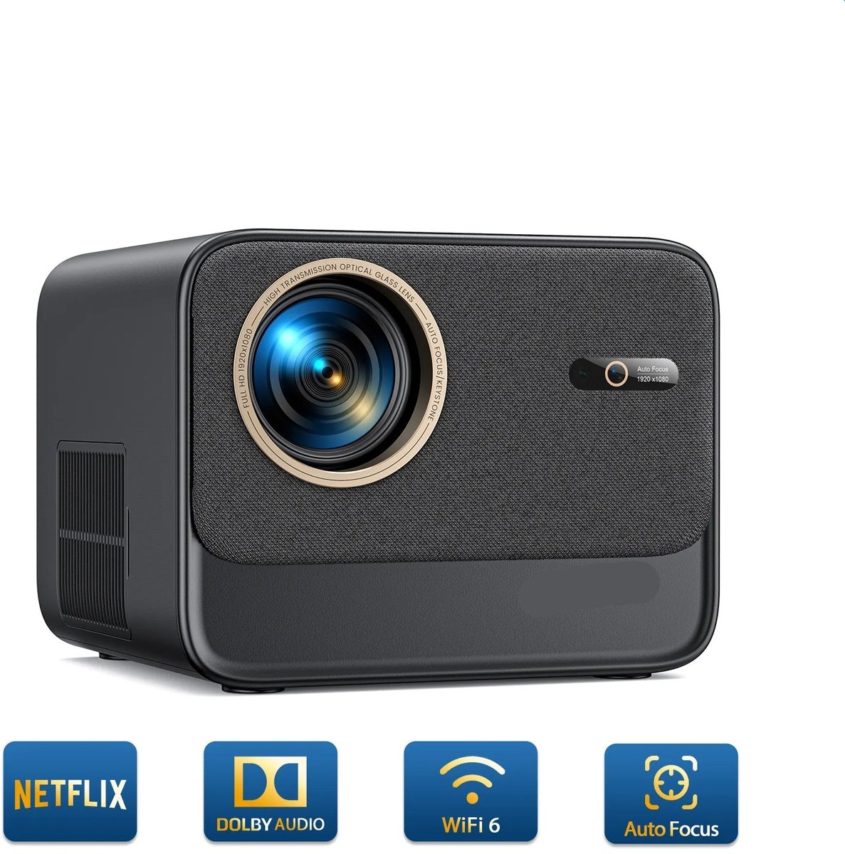 Mini Beamer 4K FHD 1080P Draagbaar Zwart EU Plug