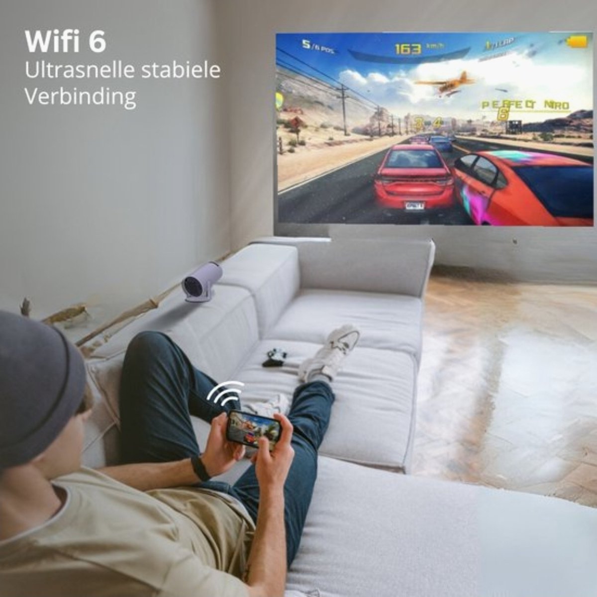 Mini Beamer 4K Laser Projector Draagbaar Android 13