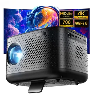 Mini Beamer 4K Projector Bluetooth WiFi Zwart