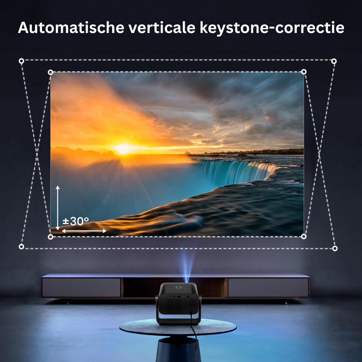 Wat vinden we goed aan de Mini Beamer 4K Zwart Bluetooth draagbaar